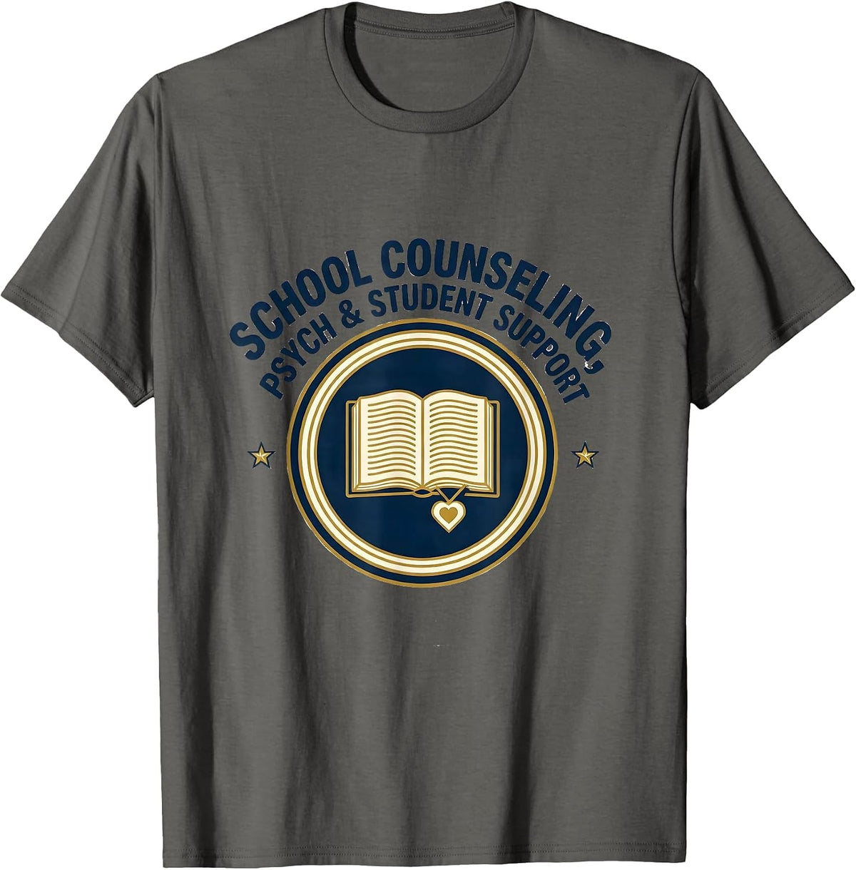 Men's School Counseling Psych Student Support Counselor T-Shirt - Asphalt Grey
