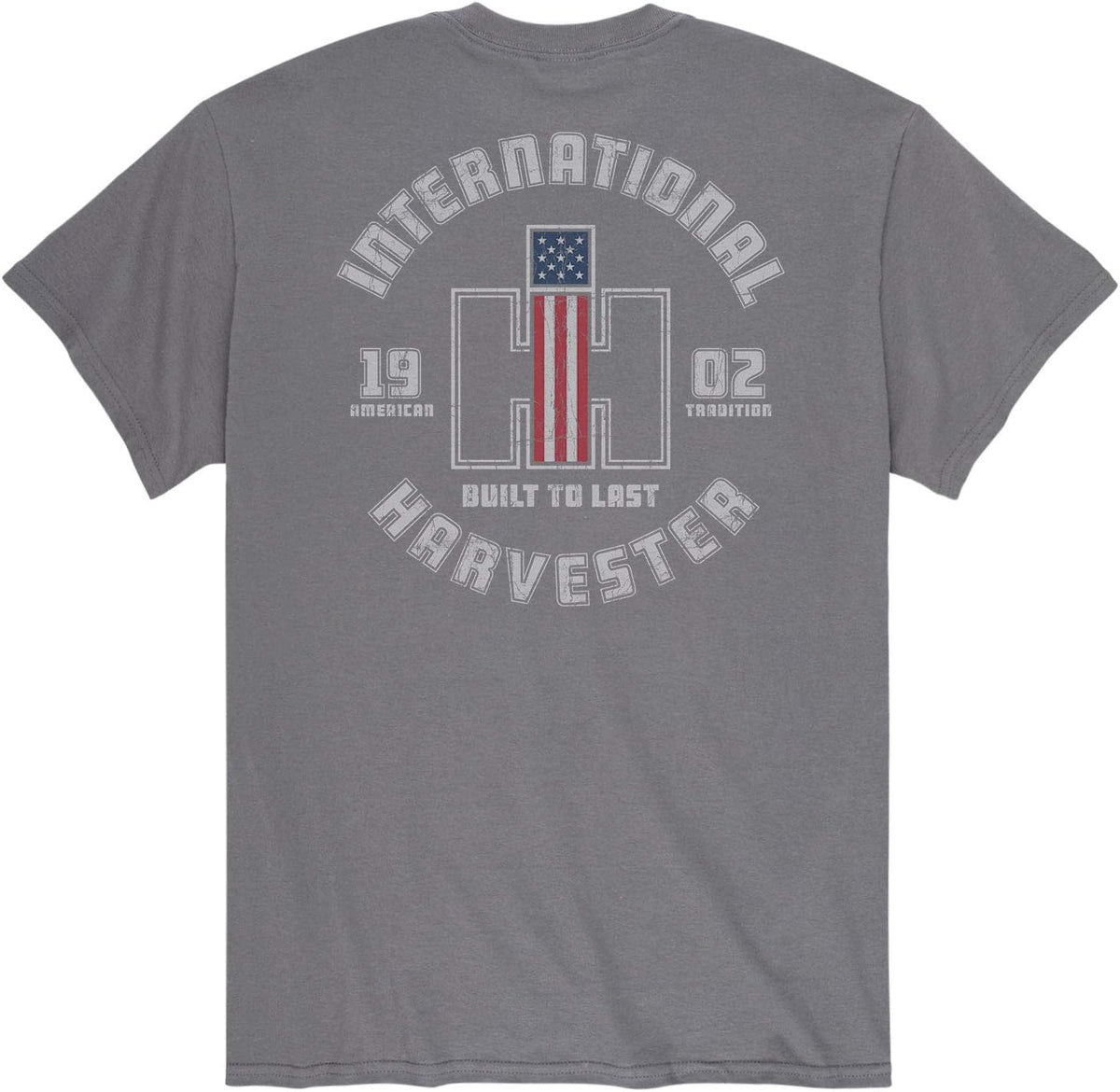 International Harvester - IH Built To Last - Mens Short Sleeve Tee - Charcoal