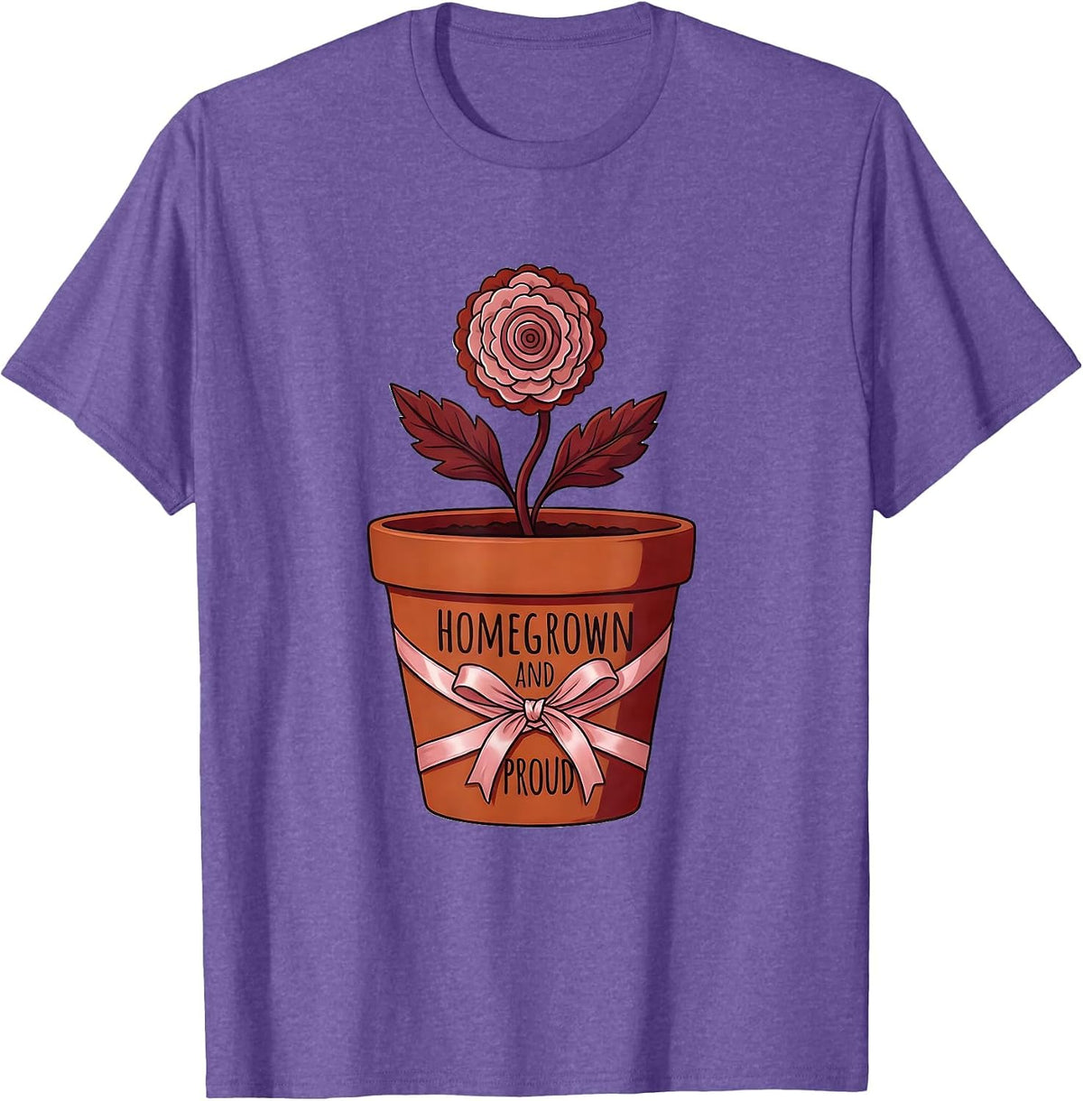 Men's Homegrown and Proud Garden Design T-Shirt - Purple Heather