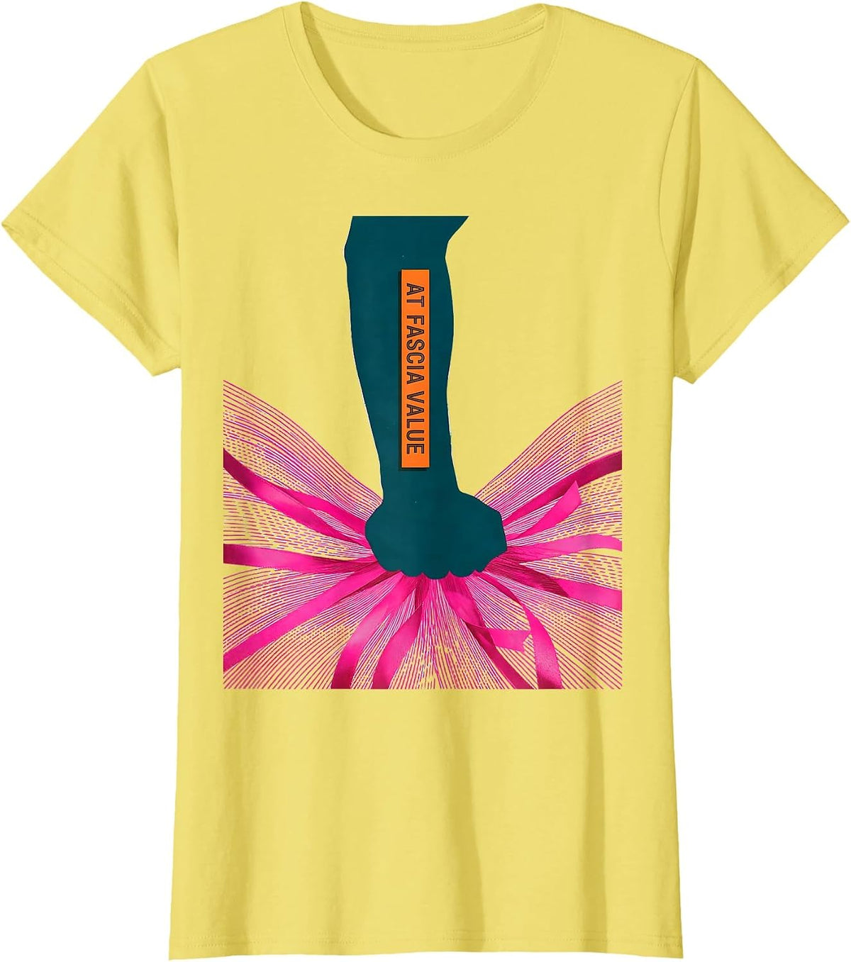 Women's At Fascia Value Funny Massage Therapist LMT Occupational T-Shirt - Lemon Yellow
