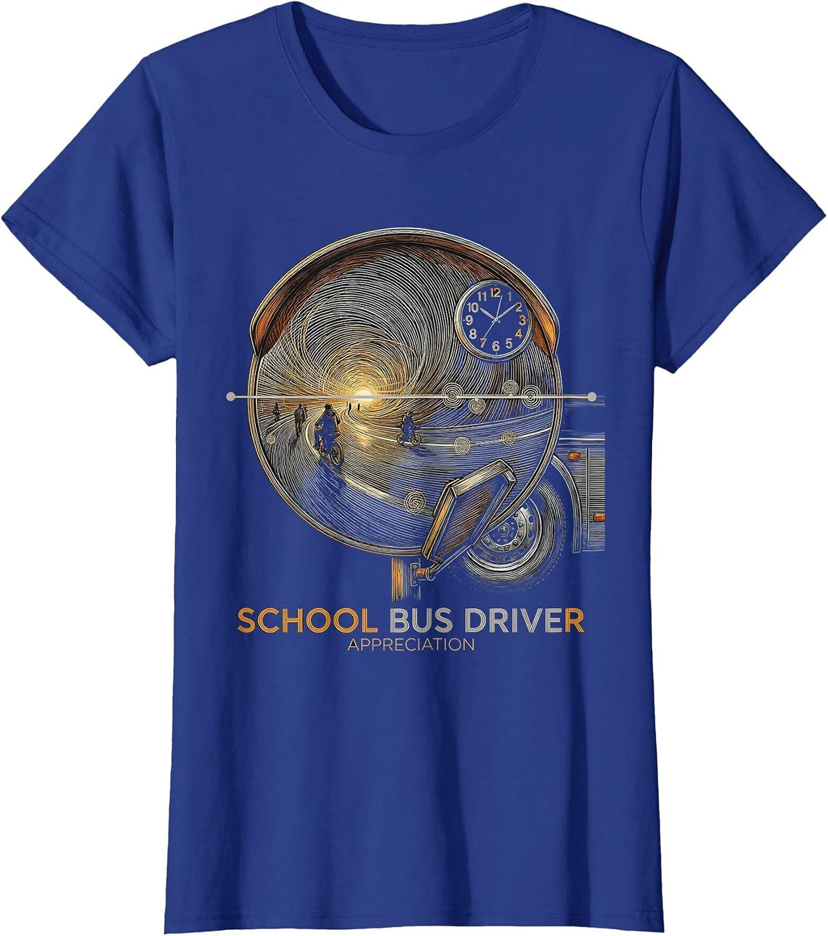 Women's School Bus Driver Appreciation Gift Back To School T-Shirt - Royal Blue