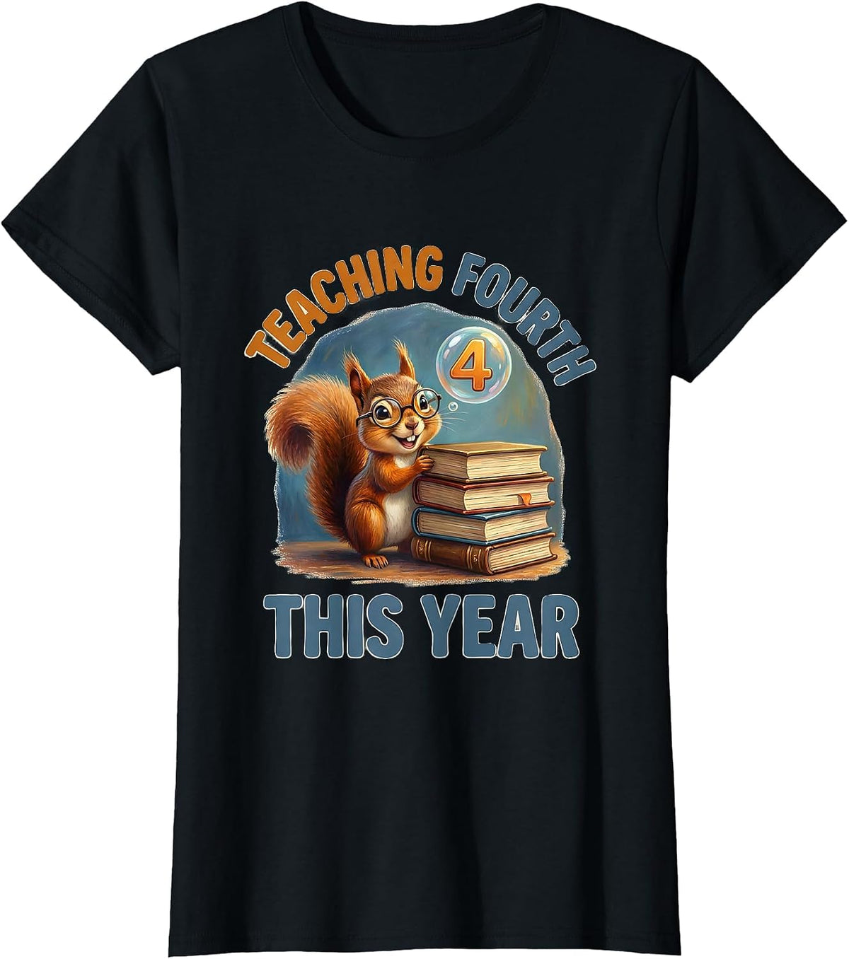 Teaching Fourth This Year Storybook Teacher Fourth Grade T-Shirt - Black