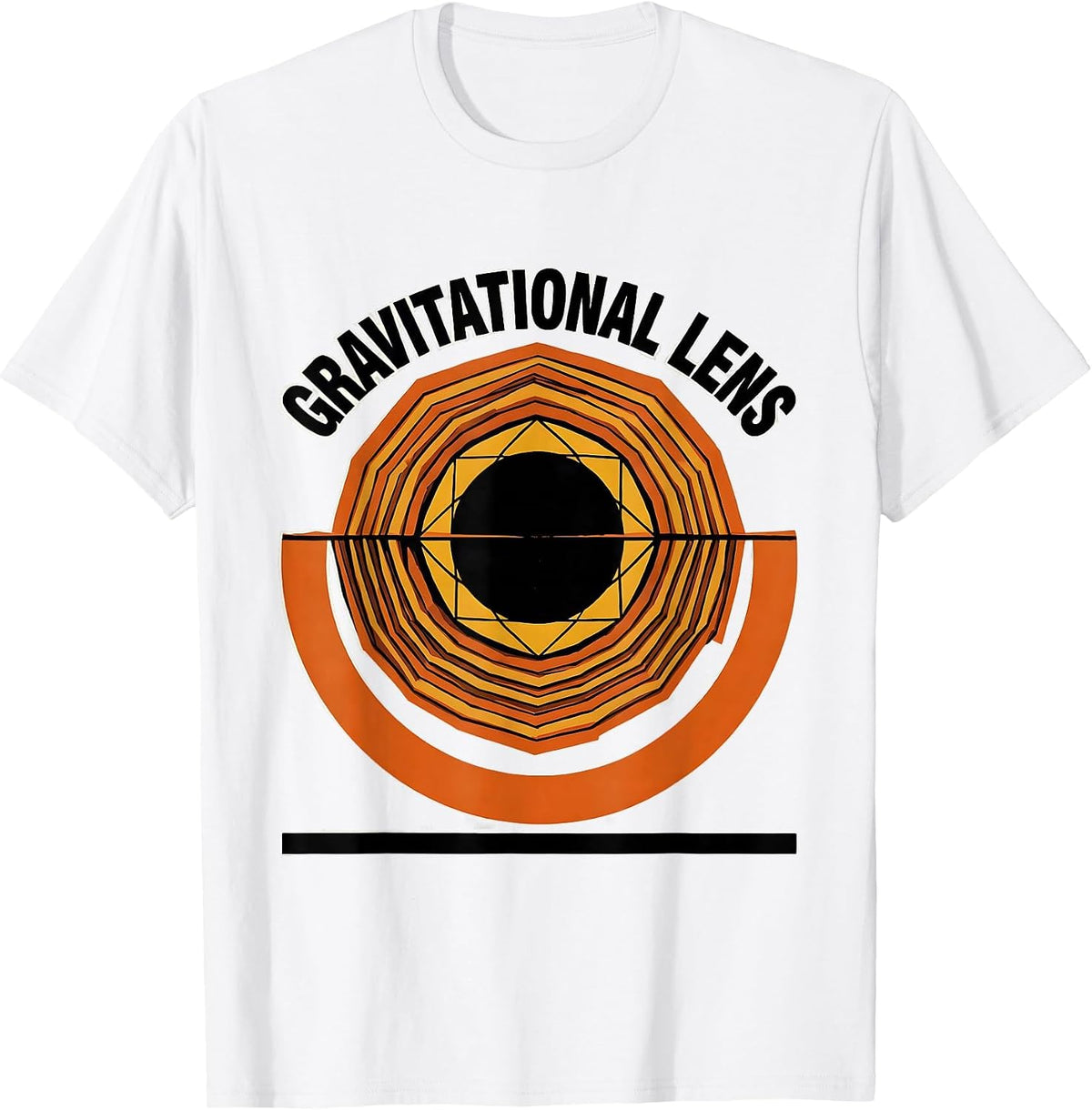 Men's Gravitational Lens Black Hole Astrophysics Science T-Shirt - White