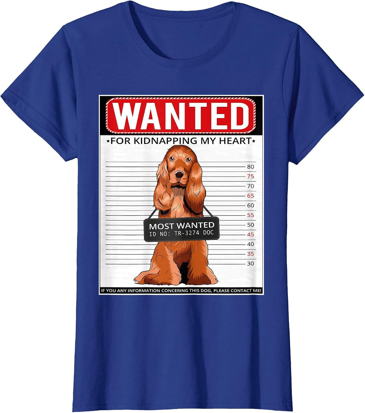 English Cocker Spaniel Dog T-Shirt - Royal Blue