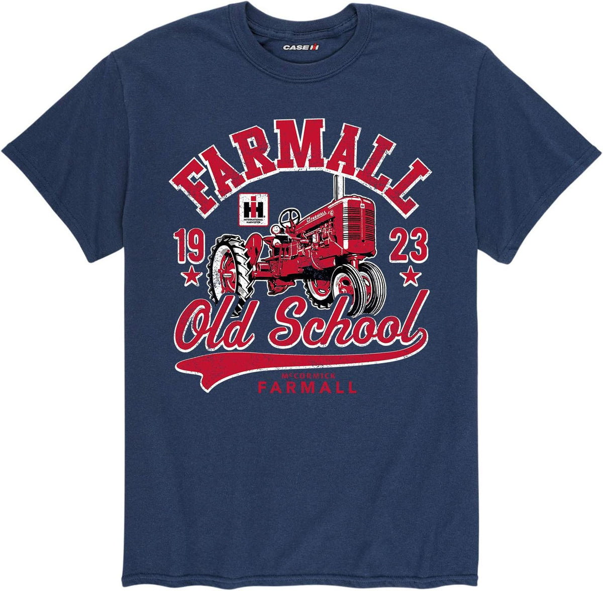 CASE IH Farmall Vintage Vertical - Men's Short Sleeve Graphic T-Shirt - Navy