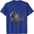 A Wee Bit Of Me Stayed Over There Cute Highland Cow Scottish T-Shirt - Royal Blue