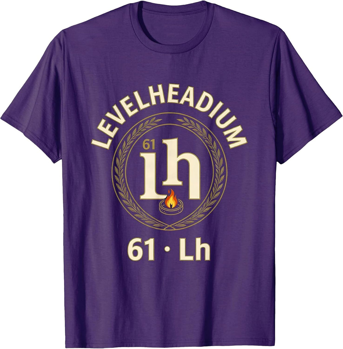 Men's 61 Lh Levelheadium Funny Chemistry Nerd Humor Gift T-Shirt - Purple