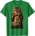 Men's Just a Bengal Lover Cat Design T-Shirt - Kelly Green
