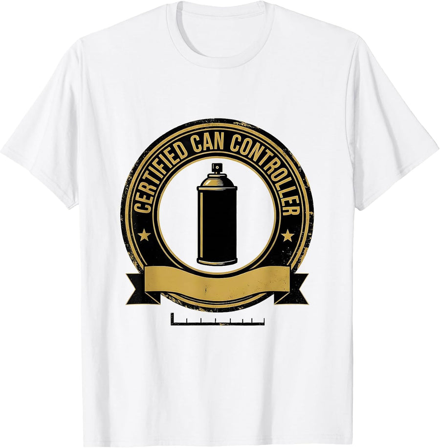 Men's Certified Can Controller Retro 90s Hip Hop Nostalgia T-Shirt - White
