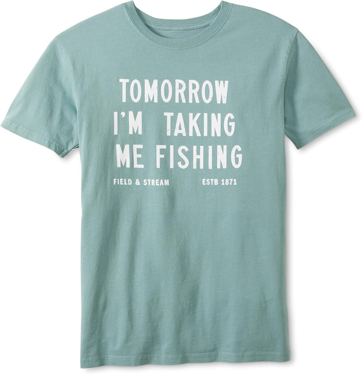 Field & Stream Unisex Short Sleeve Graphic Tee, Faded Slate, Medium - As Pictured