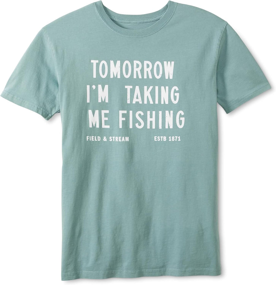 Field & Stream Unisex Short Sleeve Graphic Tee, Faded Slate, Medium - As Pictured