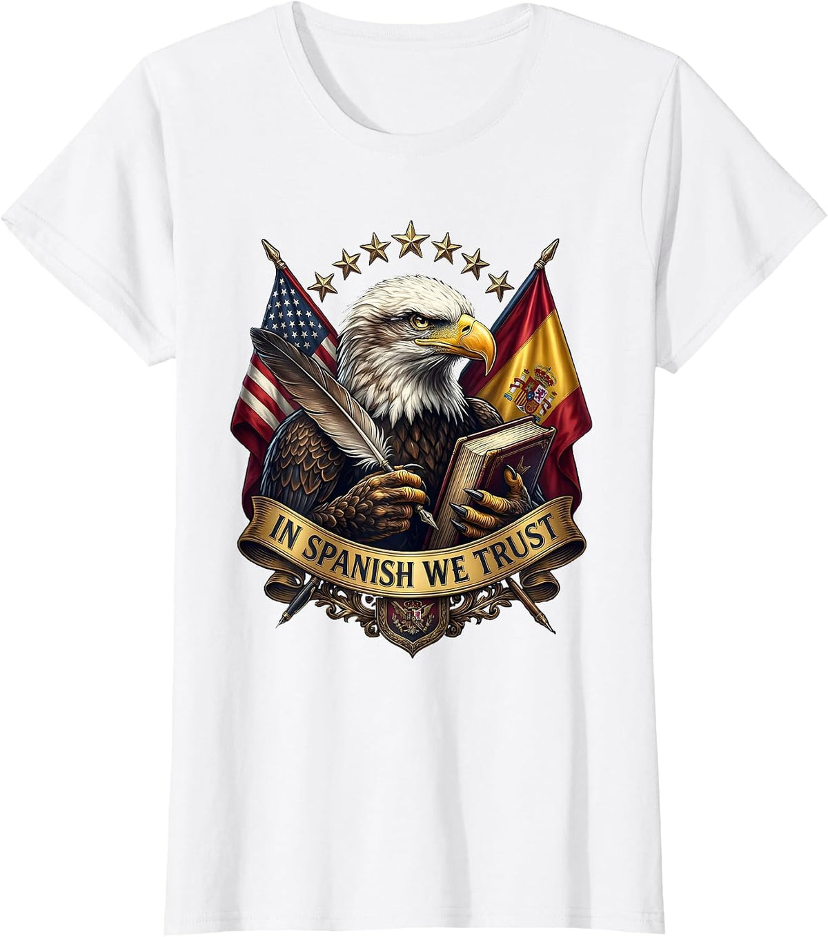 In Spanish We Trust Spanish Teacher Design T-Shirt - White