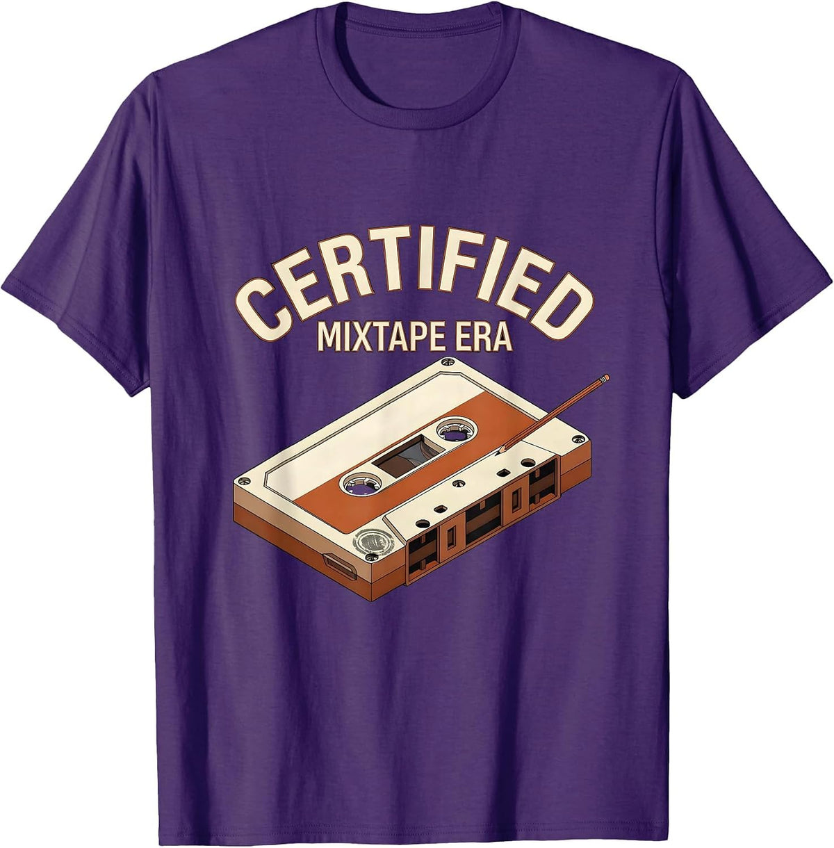 Certified Mixtape Era Retro Hip Hop Golden Era Lyric Quote T-Shirt - Purple