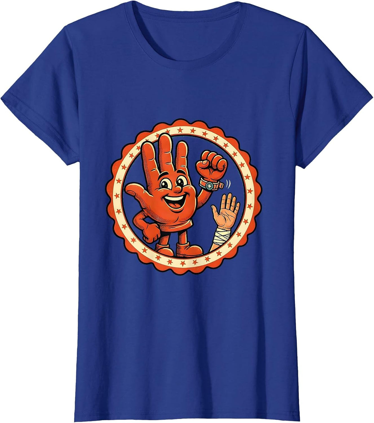 Women's Occupational Therapist and Patient High Five T-Shirt - Royal Blue