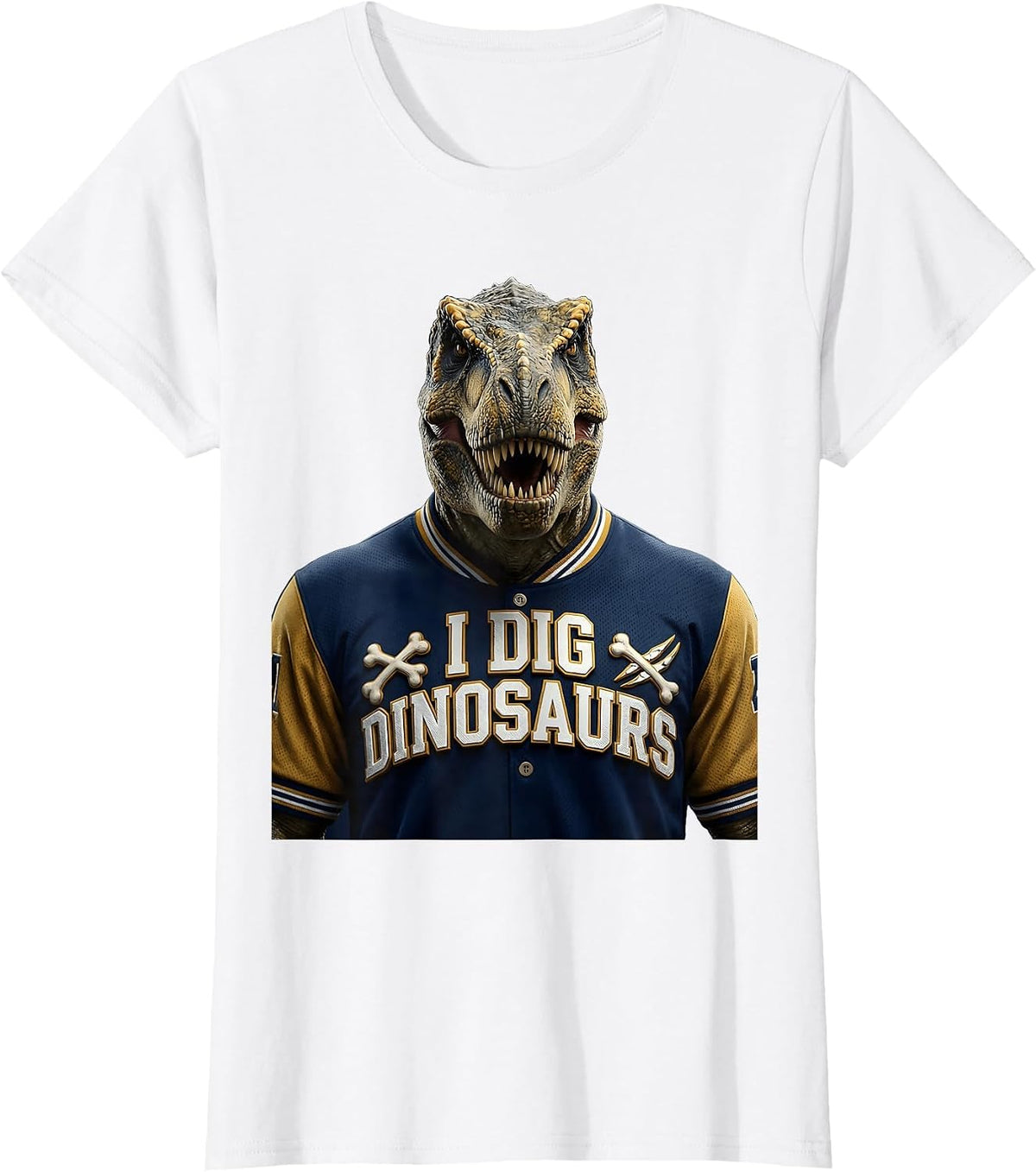 I Dig Dinosaurs Boys Dino Lover Design T-Shirt - White