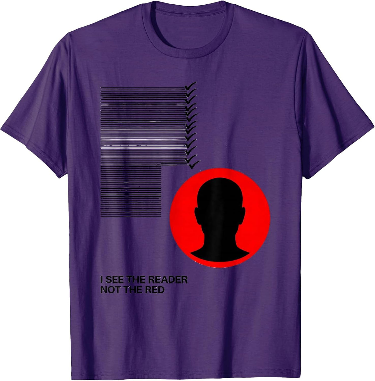 I See The Reader Not The Red Dyslexia Awareness Month School T-Shirt - Purple