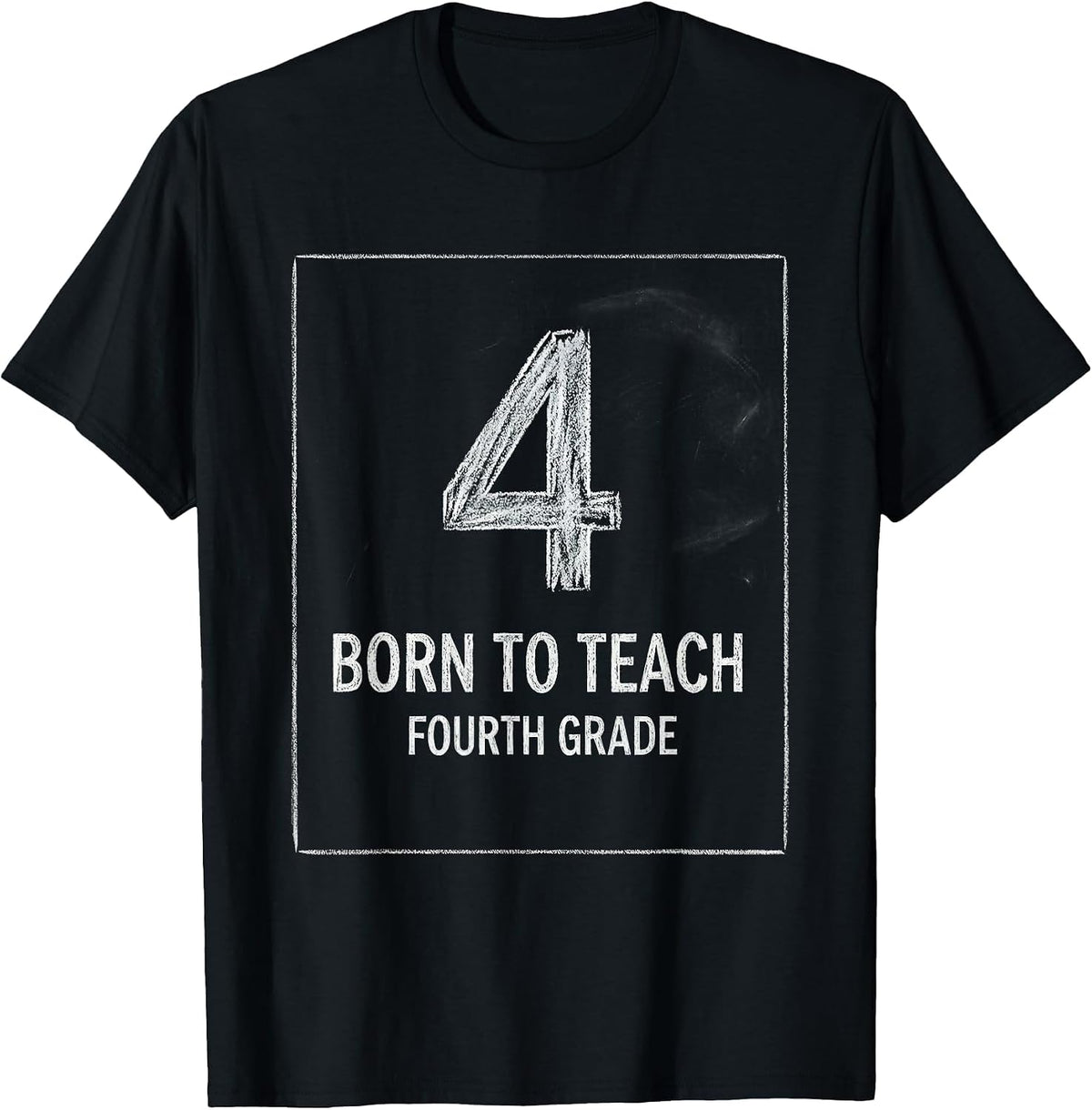 Men's Born to Teach Fourth Grade 4th Grade Teacher T-Shirt - Black