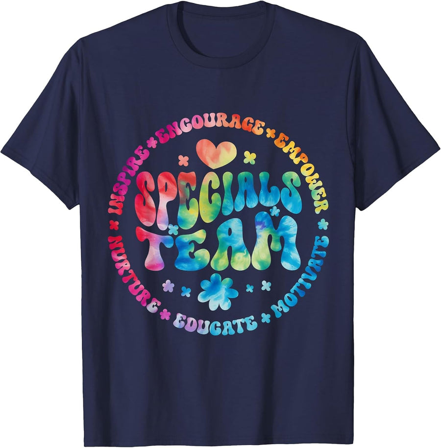 Specials Team Teacher SPED Squad Back to Primary School para T-Shirt - Navy Blue