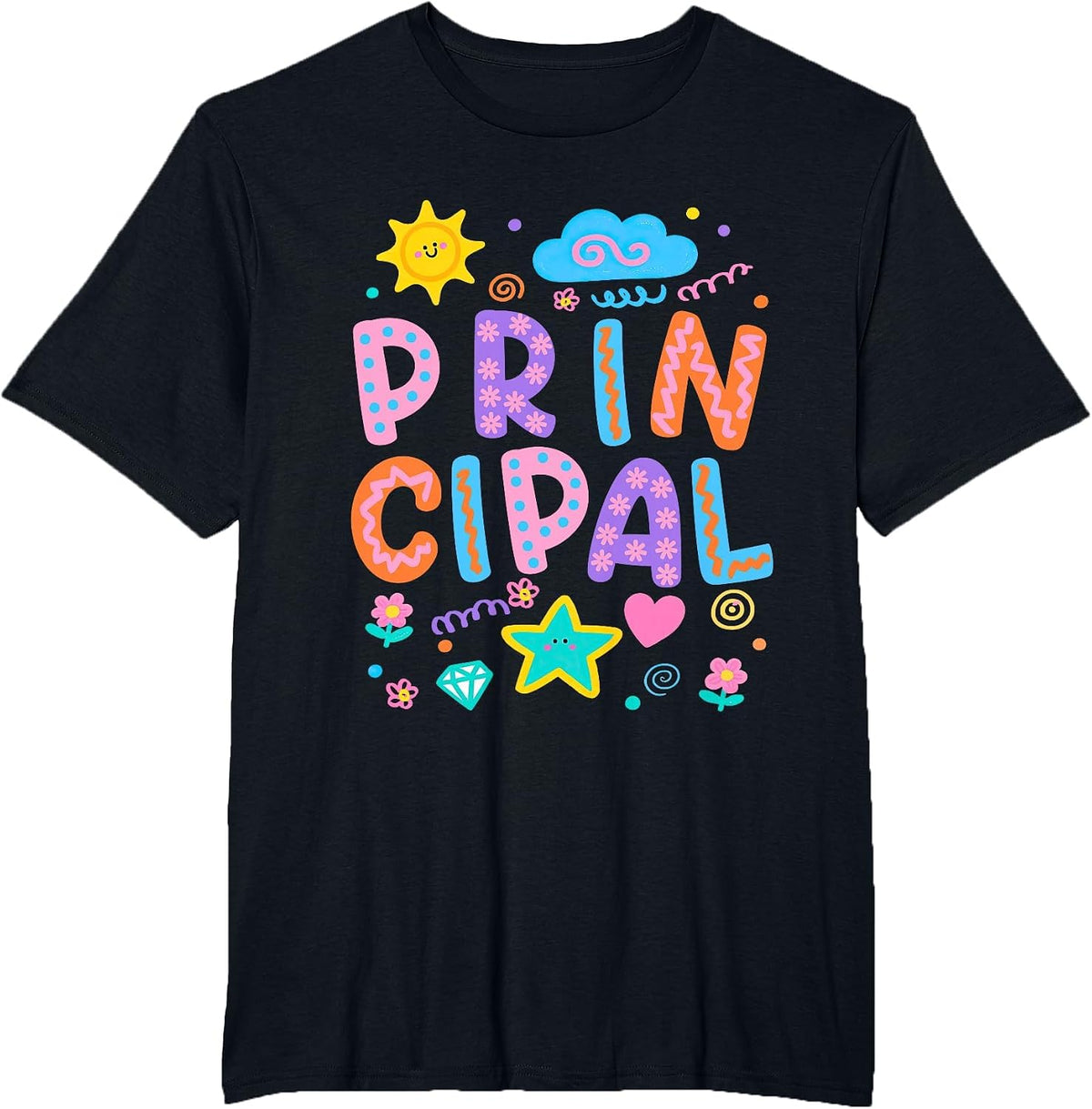 Principal School Staff Appreciation Elementary-School Women T-Shirt - Black