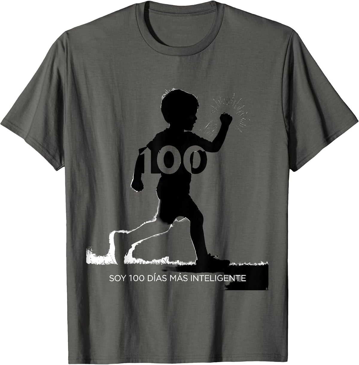 Soy 100 Días Más Inteligente Spanish Teacher 100th Day T-Shirt - Asphalt Grey