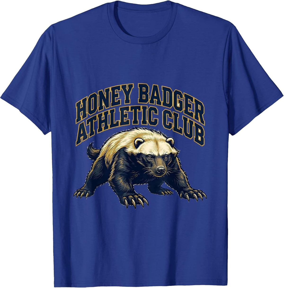 Men's Honey Badger Athletic Club Funny Wildlife Animal Lover Gift T-Shirt - Royal Blue
