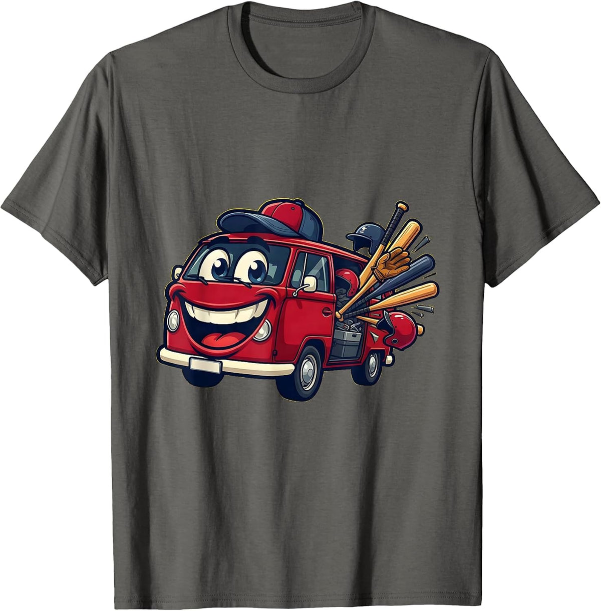 Men's Baseball Mom Overloaded Minivan Graphic T-Shirt - Asphalt Grey