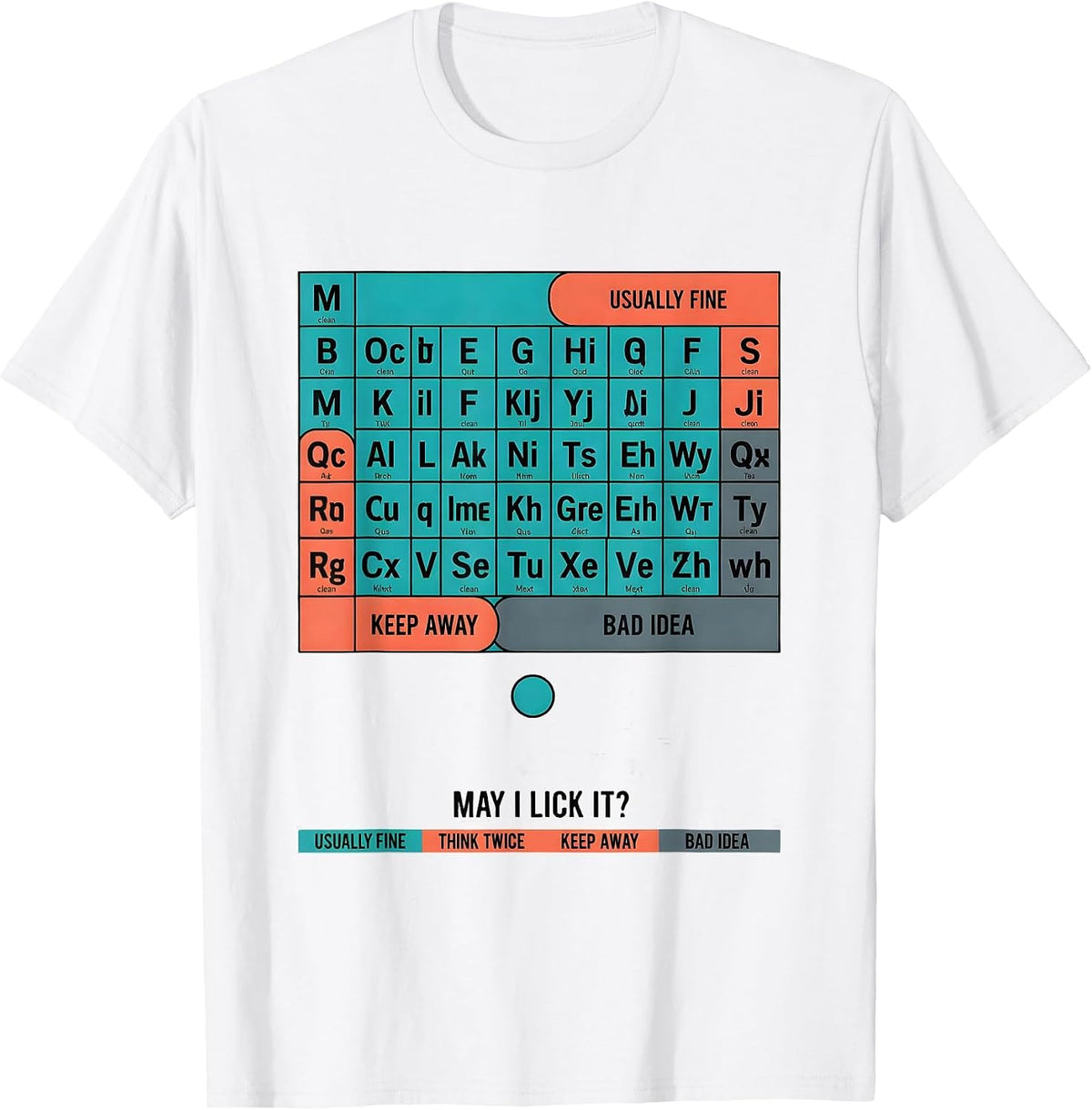 Men's May I Lick It Periodic Table Funny Science Teacher Gift T-Shirt - White