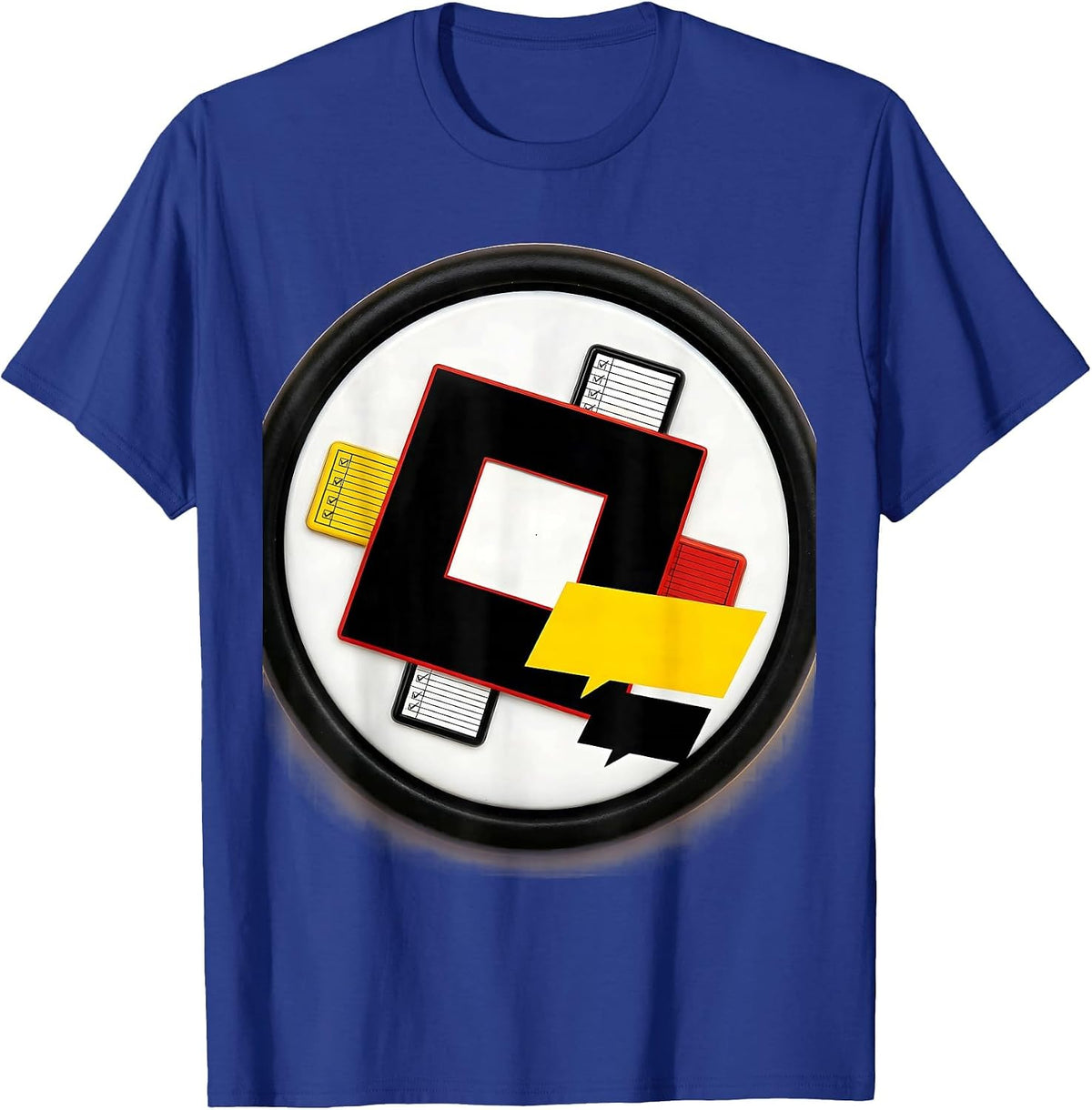 Men's Sealed Circular Chemistry Humor Science Enthusiast T-Shirt - Royal Blue