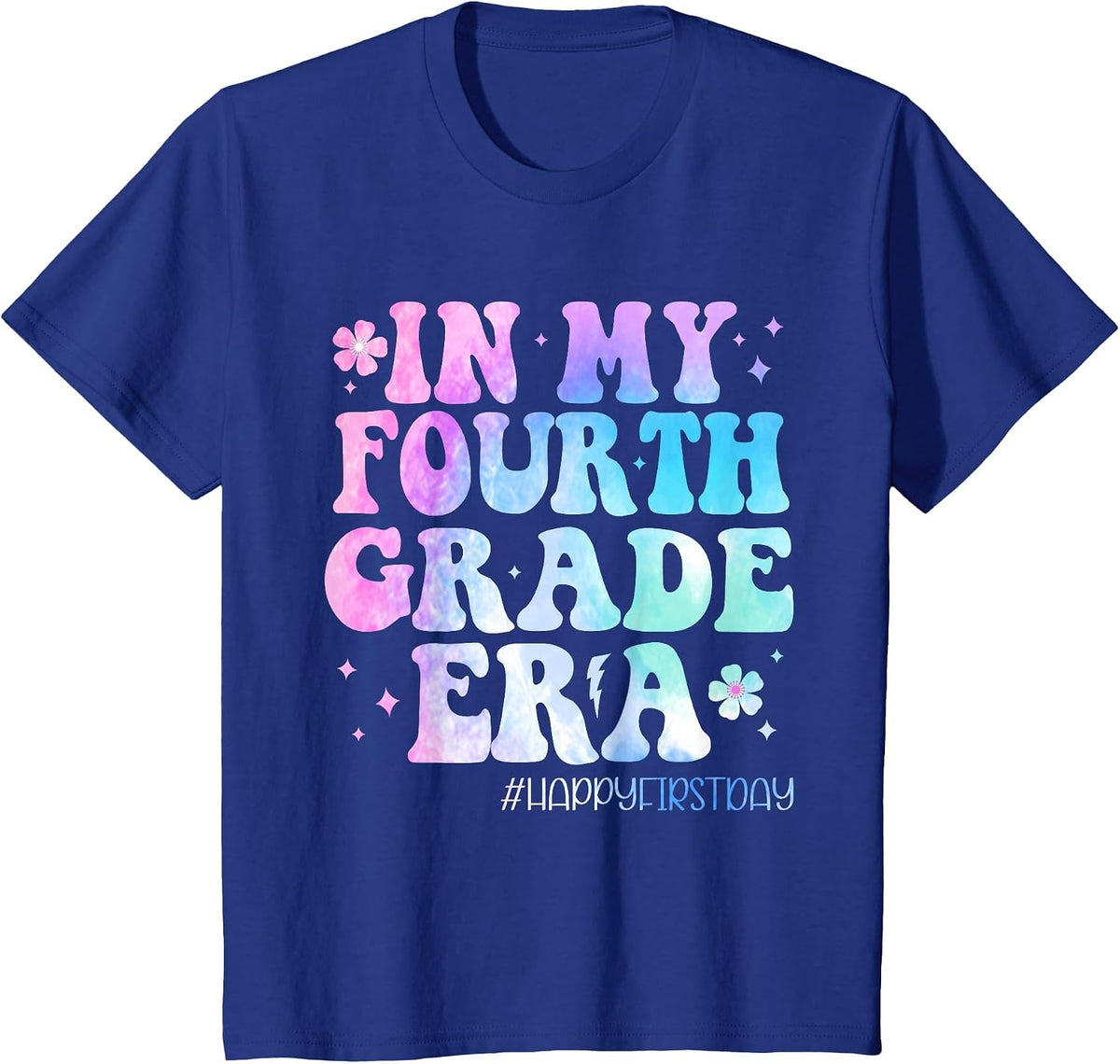 in My Fourth Grade Era Back to School 4th Grade Teacher Kids T-Shirt - Royal Blue