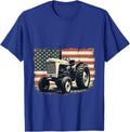Old Tractor Patriotic Pride Farmer Gift T-Shirt - Royal Blue
