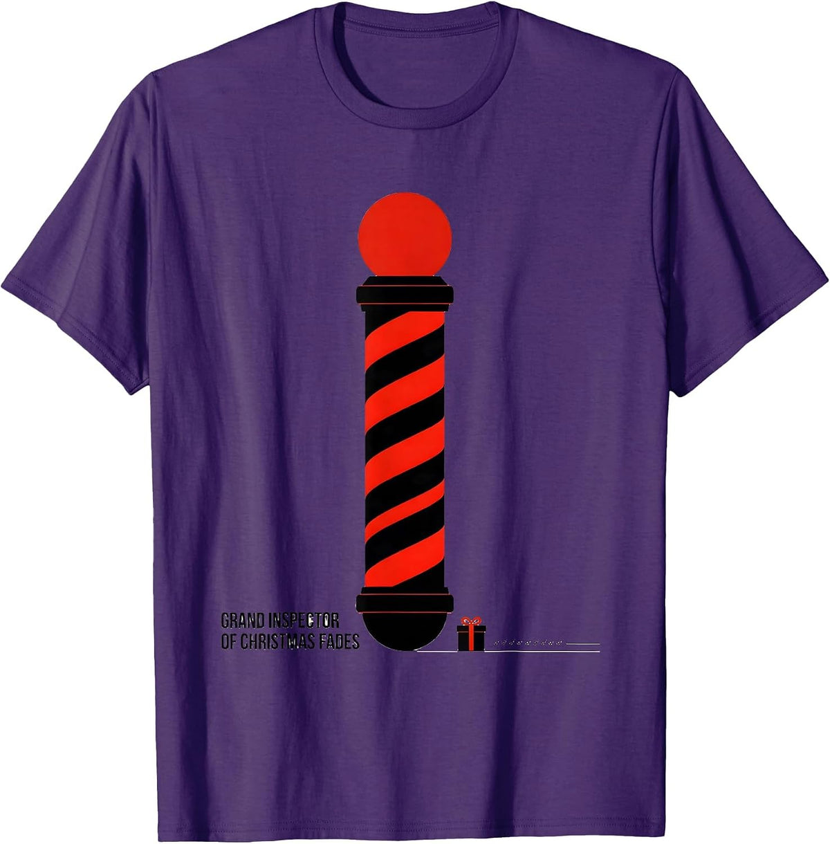 Grand Inspector Of Christmas Fades Funny Barber Hairstylist T-Shirt - Purple