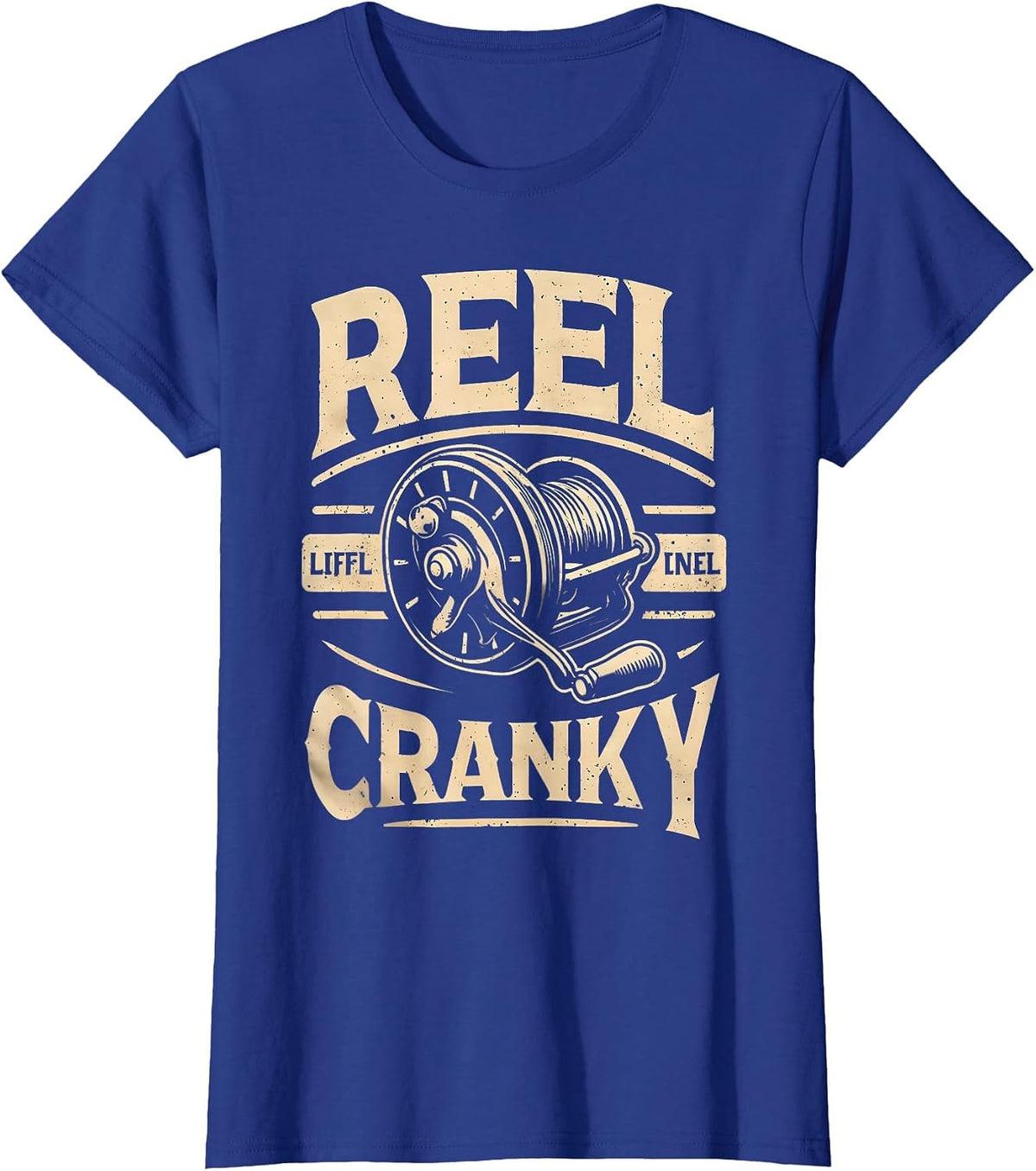 Funny Cranky Fishing Reel Pun Shirt Humor Fishermen T-Shirt - Royal Blue