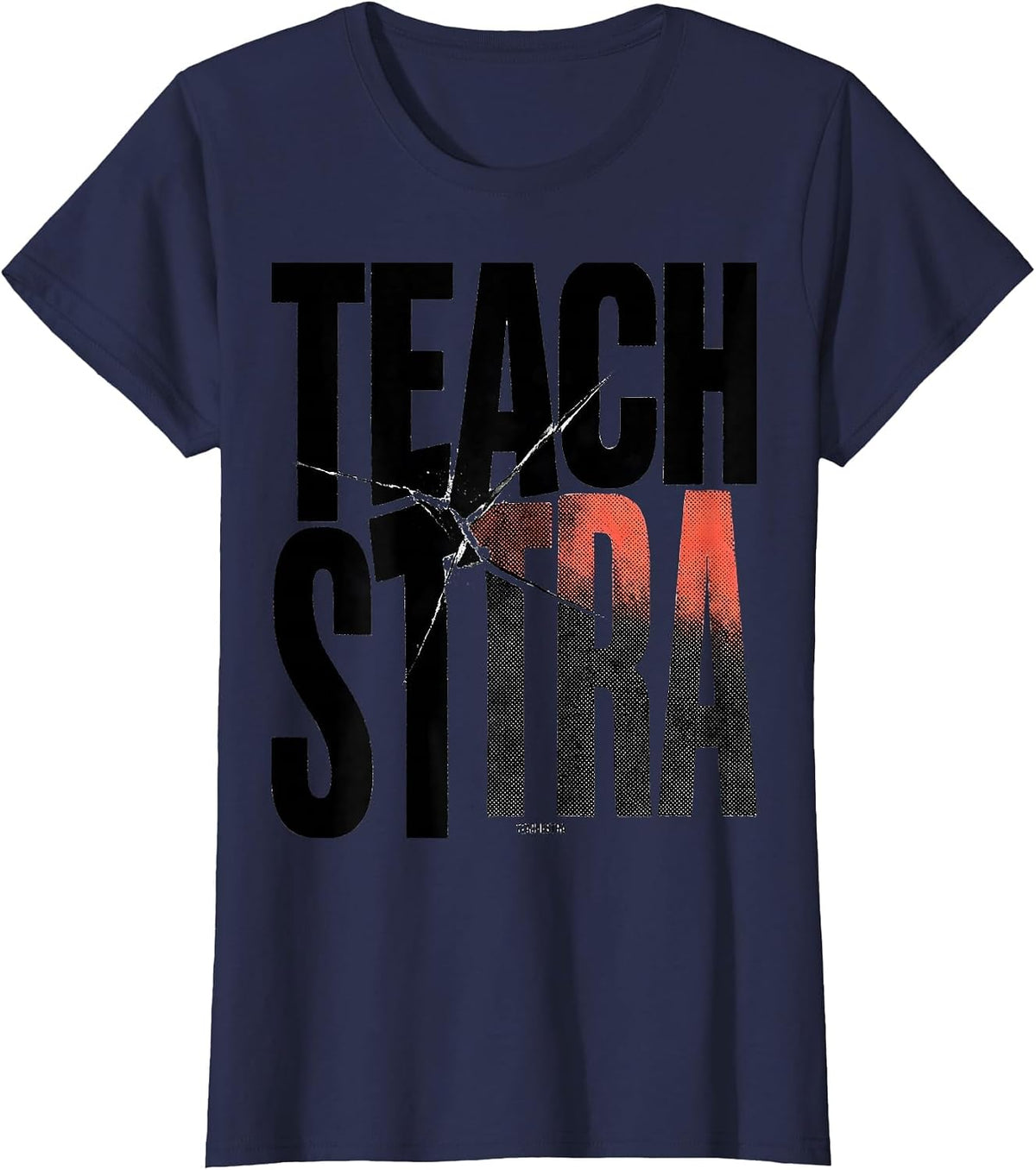Women's Teachestra Bilingual Spanish Teacher Classroom Pride T-Shirt - Navy Blue