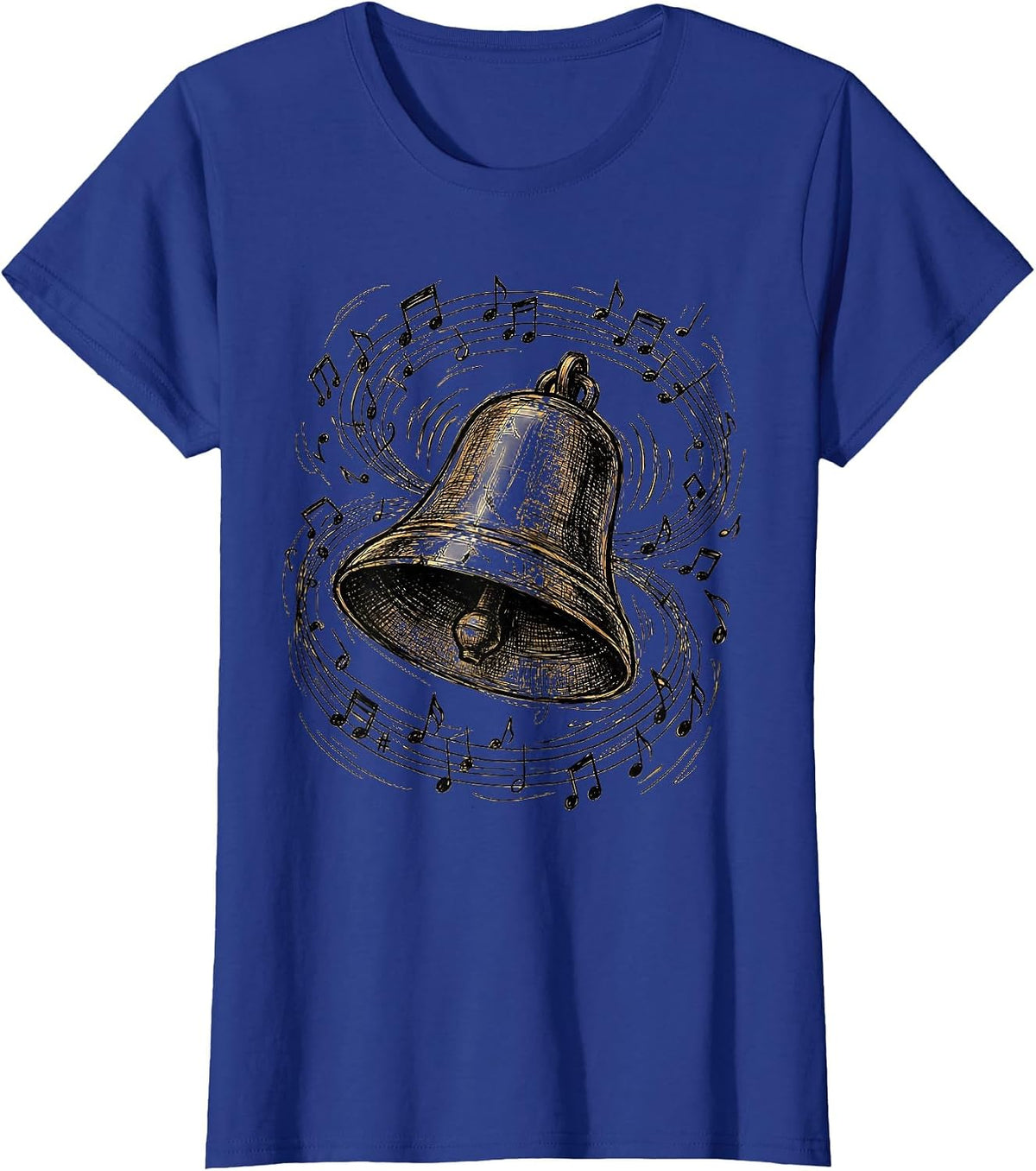 Women's 4th Grade Teacher School Bell Ringing Art T-Shirt - Royal Blue
