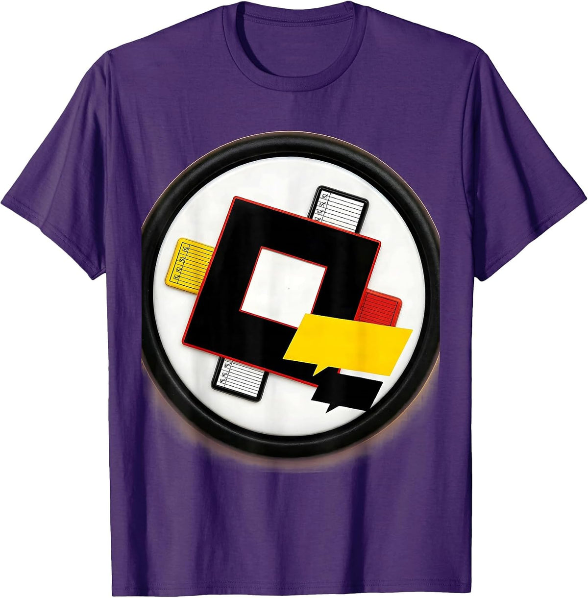Men's Sealed Circular Chemistry Humor Science Enthusiast T-Shirt - Purple
