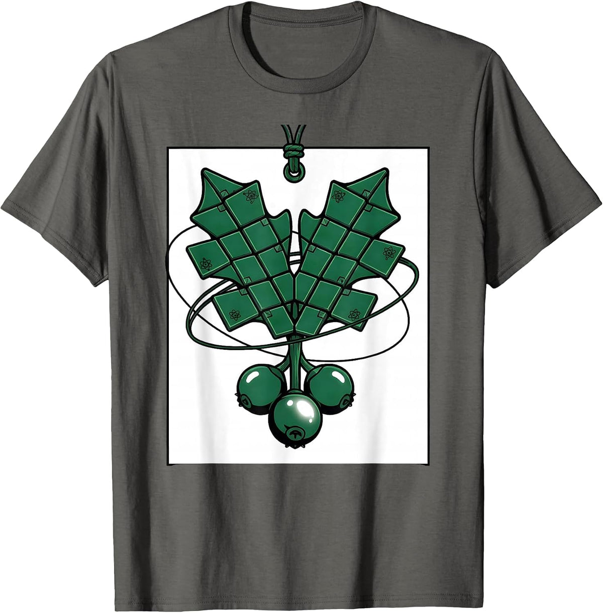 Mistletoe Sprig Periodic Table Chemistry Pun Science Nerd T-Shirt - Asphalt Grey