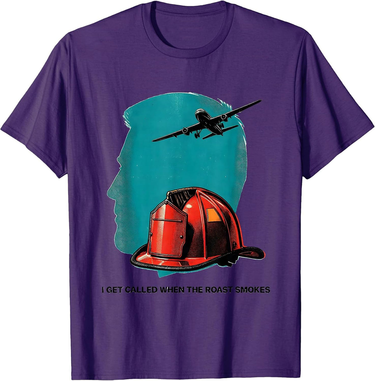 I Get Called When The Roast Smokes Funny Firefighter T-Shirt - Purple