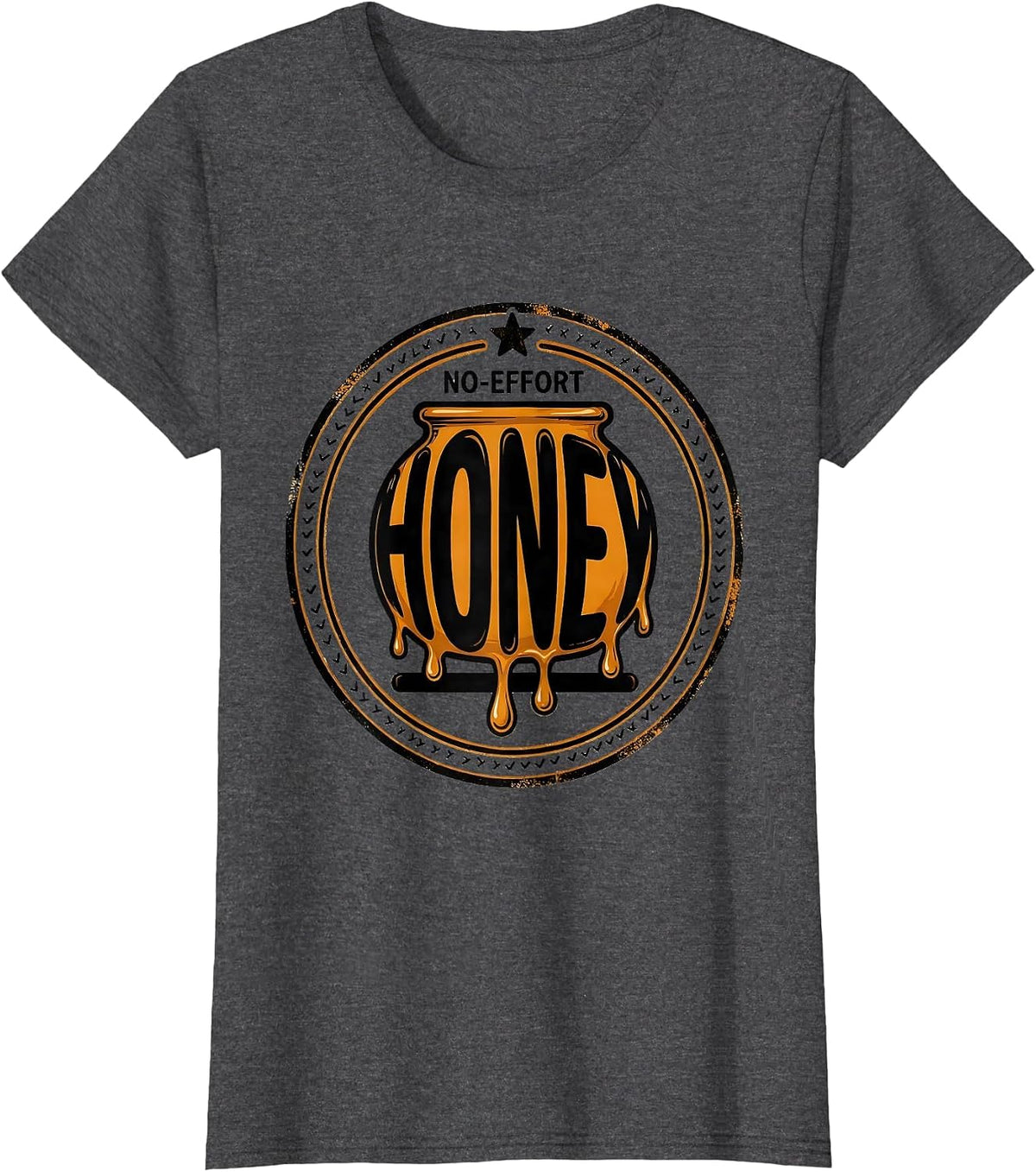Women's No-Effort Honey Funny Halloween Honeypot Costume Novelty T-Shirt - Dark Heather Grey