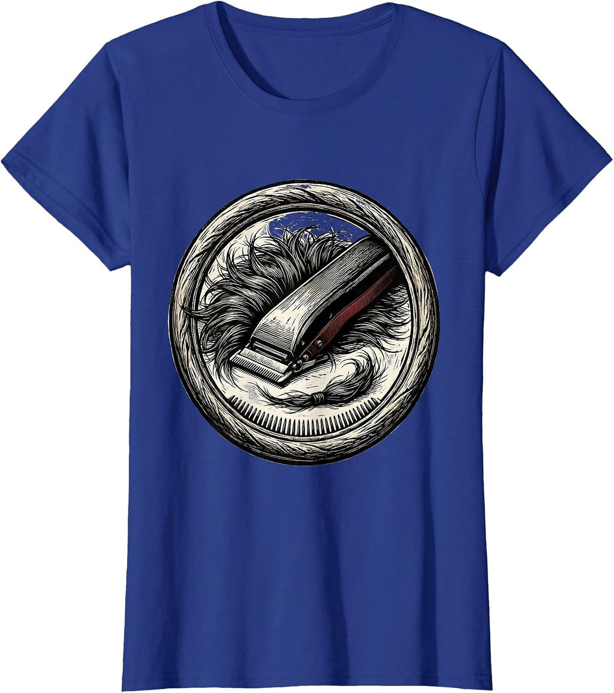 Women's Sealed Clipper Hair Humor Hairdresser Barber Gift T-Shirt - Royal Blue