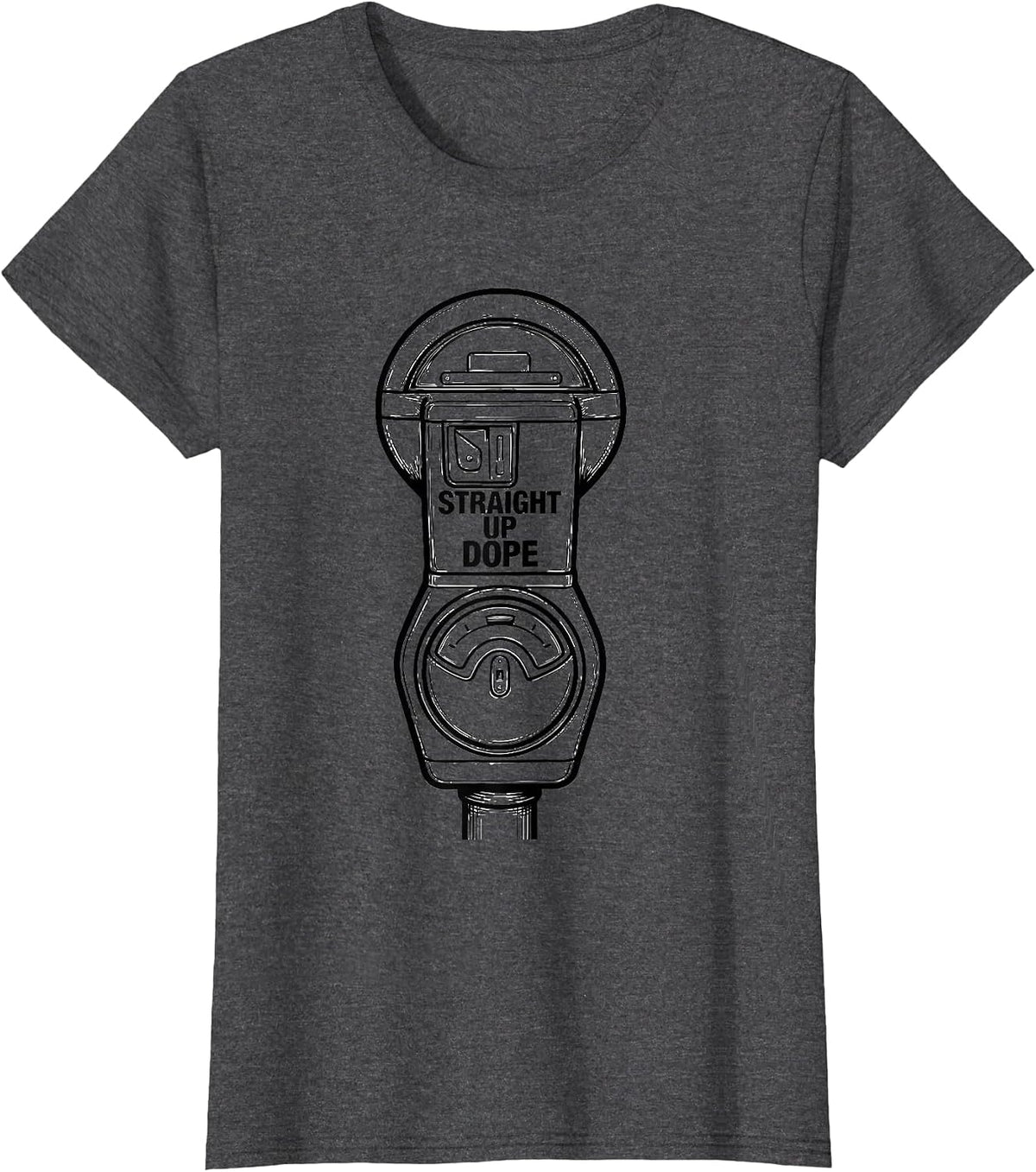 Women's Straight Up Dope Funny Gangster Rap Slang Hip Hop Humor T-Shirt - Dark Heather Grey
