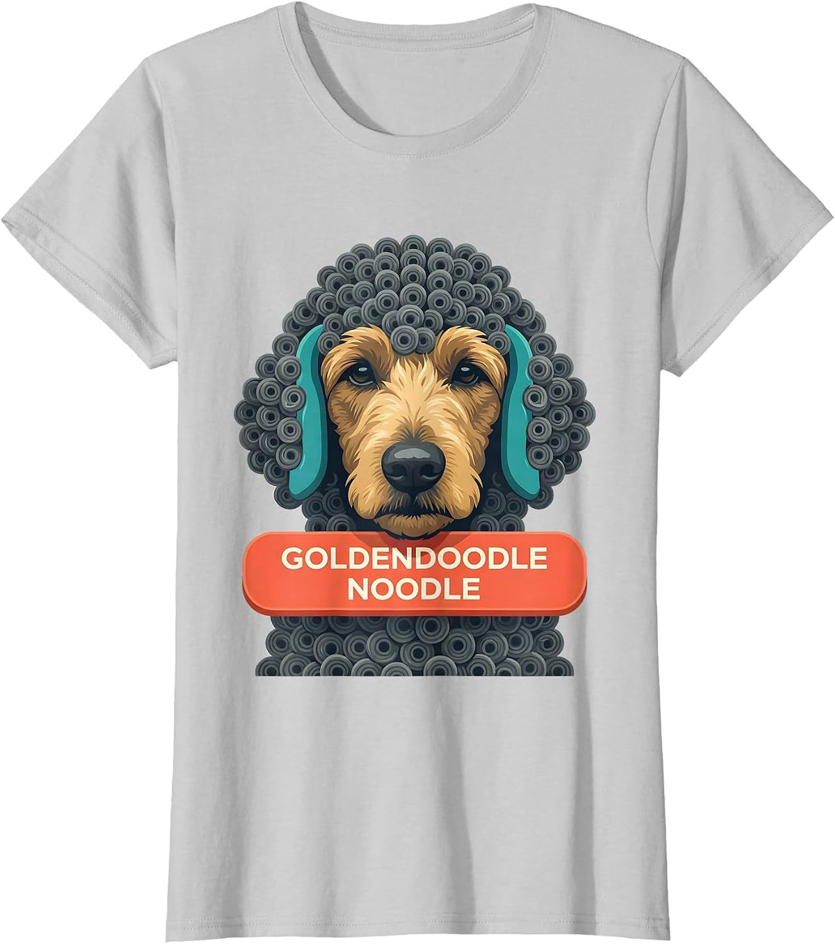 Goldendoodle Noodle Funny Doodle Dog Owner Humor T-Shirt - Silver Grey
