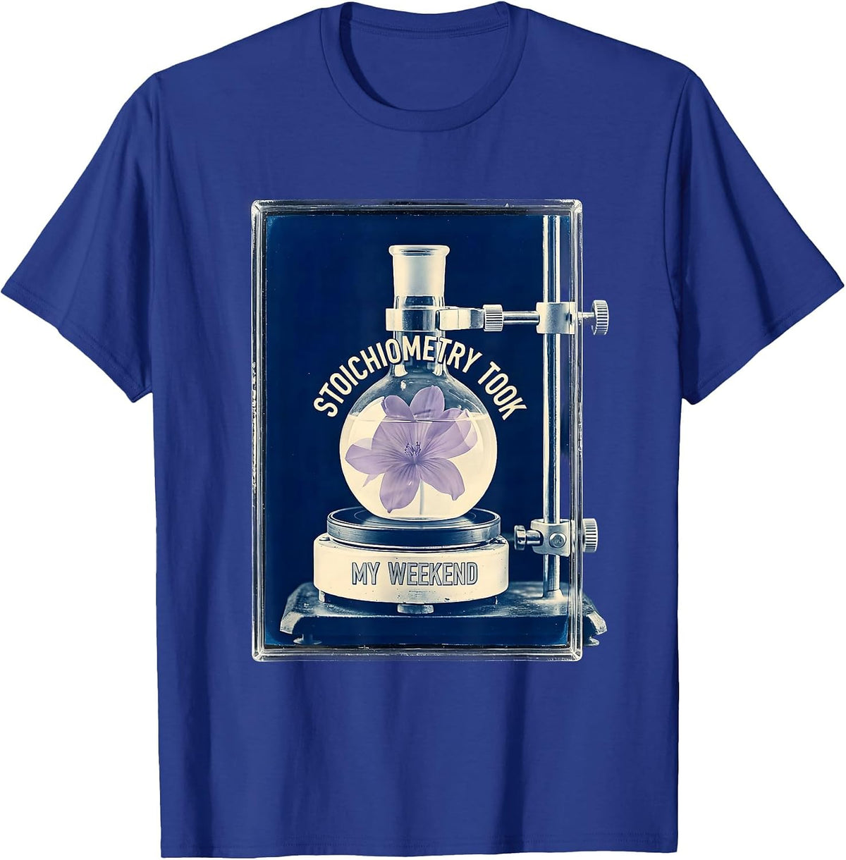 Stoichiometry Took My Weekend Funny Chemistry Science Pun T-Shirt - Royal Blue