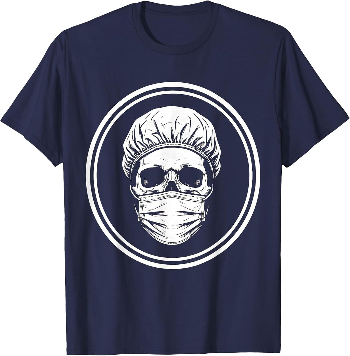 Men's Emergency Department Skull Surgeon Graphic T-Shirt - Navy Blue