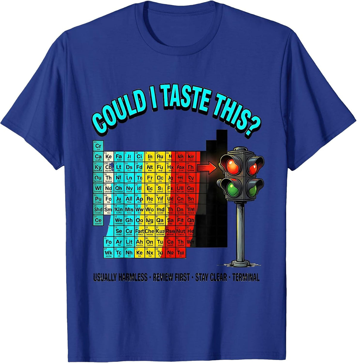 Men's Could I Taste This Funny Periodic Table Science Teacher T-Shirt - Royal Blue