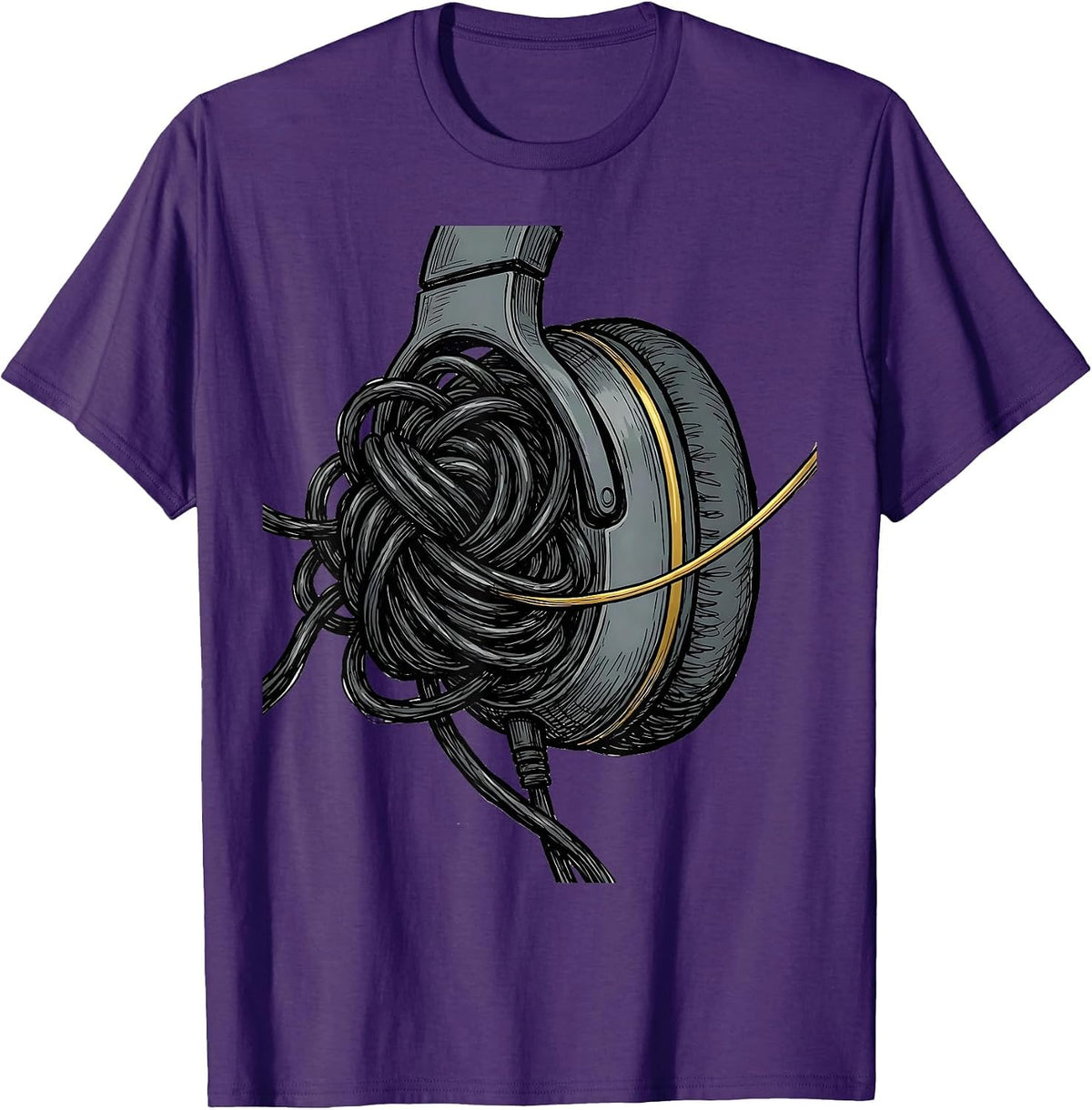 Dispatcher Cord Tribute Thin Line Emergency Services T-Shirt - Purple