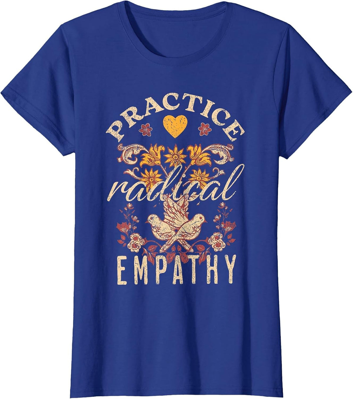 School Counselor Vintage Aesthetic Practice Radical Empathy T-Shirt - Royal Blue