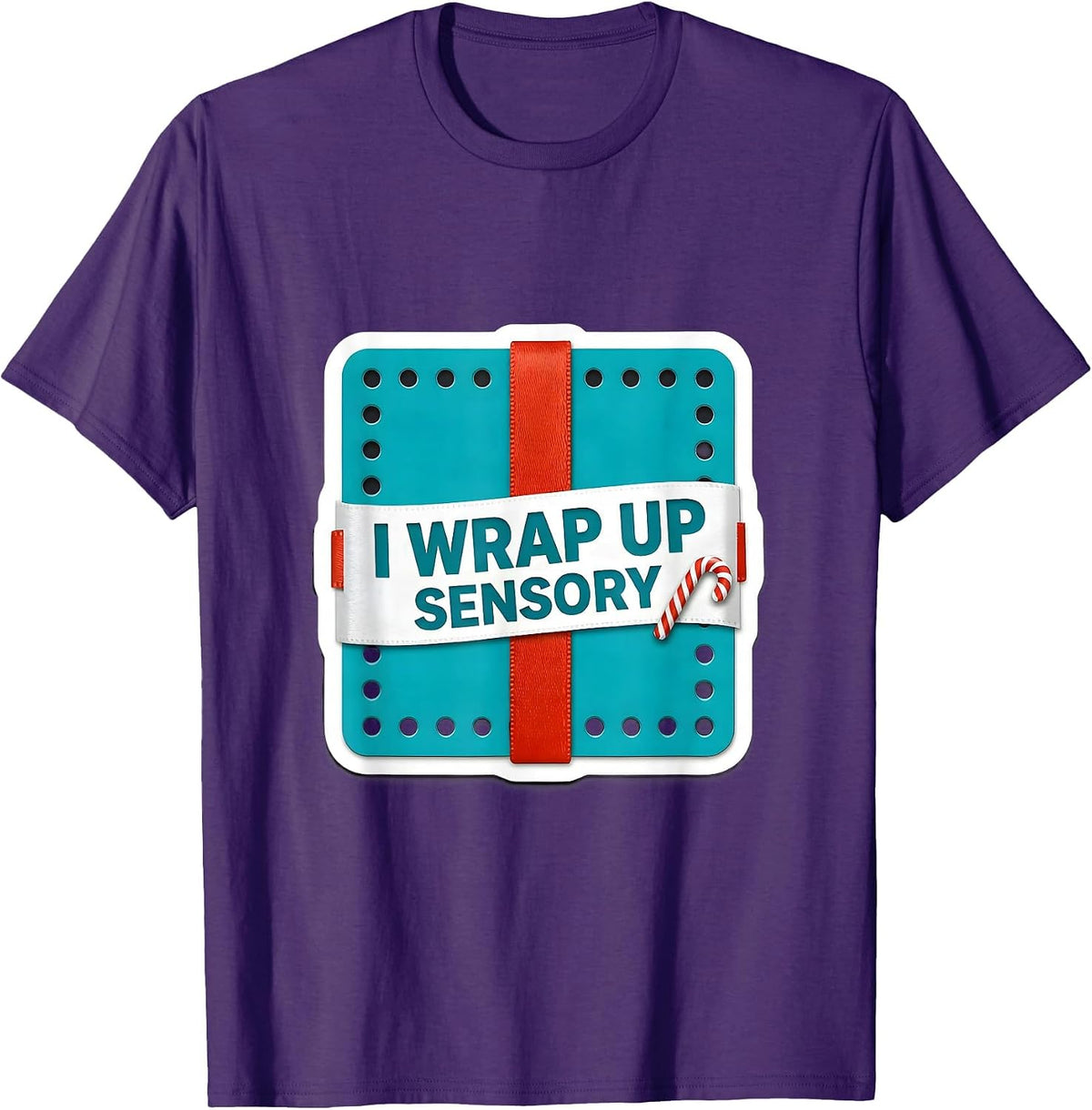 Men's I Wrap Up Sensory Occupational Therapist Christmas Holiday T-Shirt - Purple