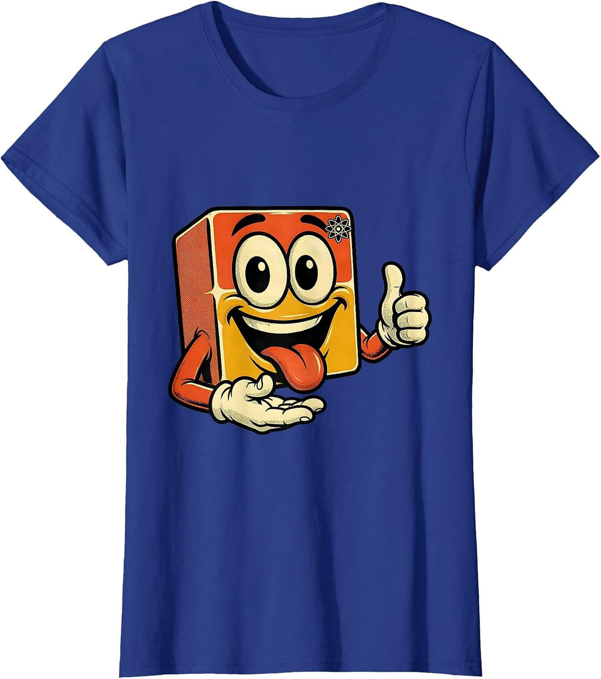 Women's Curious Kid at the Periodic Table Graphic T-Shirt - Royal Blue
