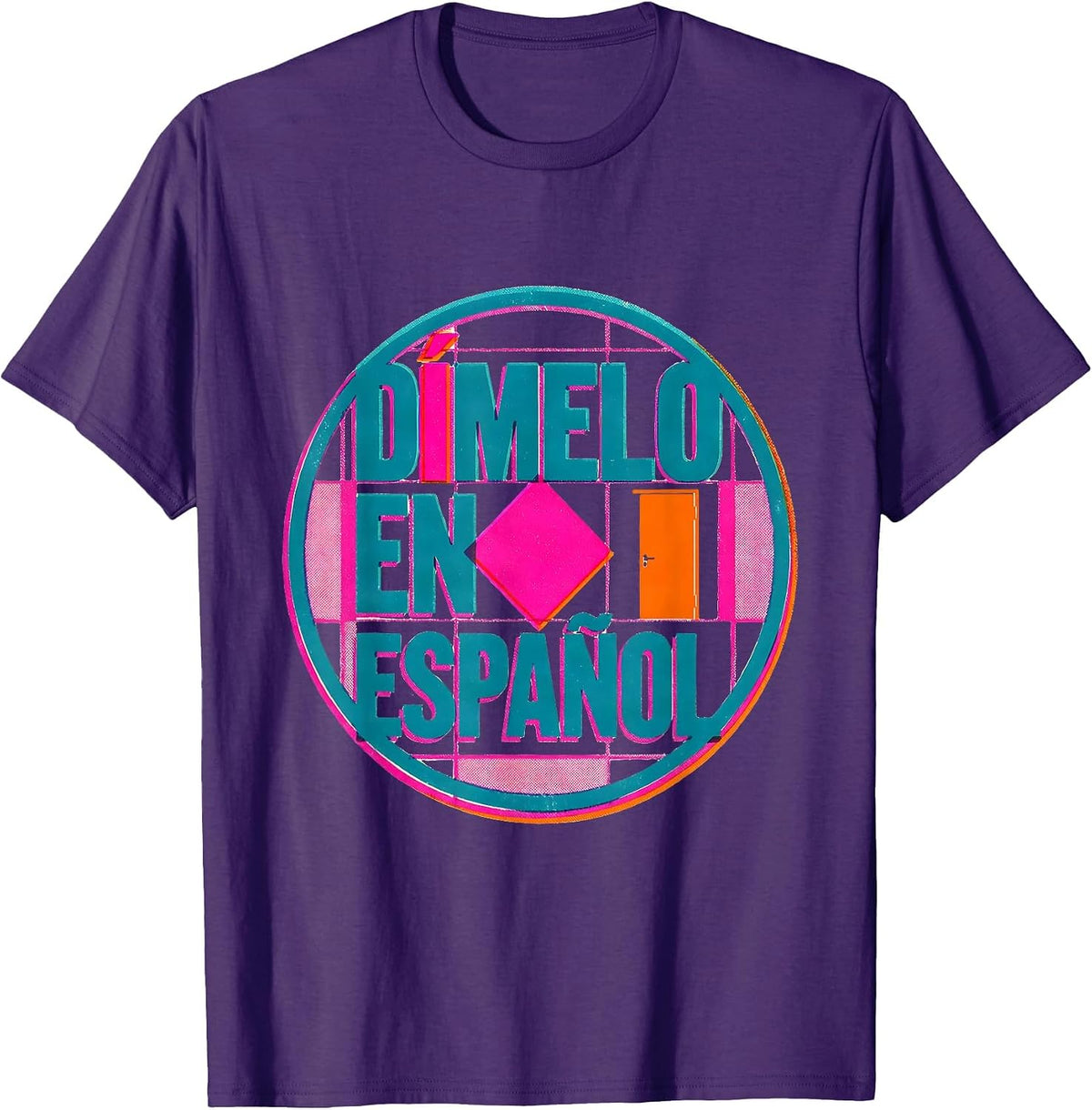 Dímelo en español Risograph Maestra Back To School Spanish T-Shirt - Purple