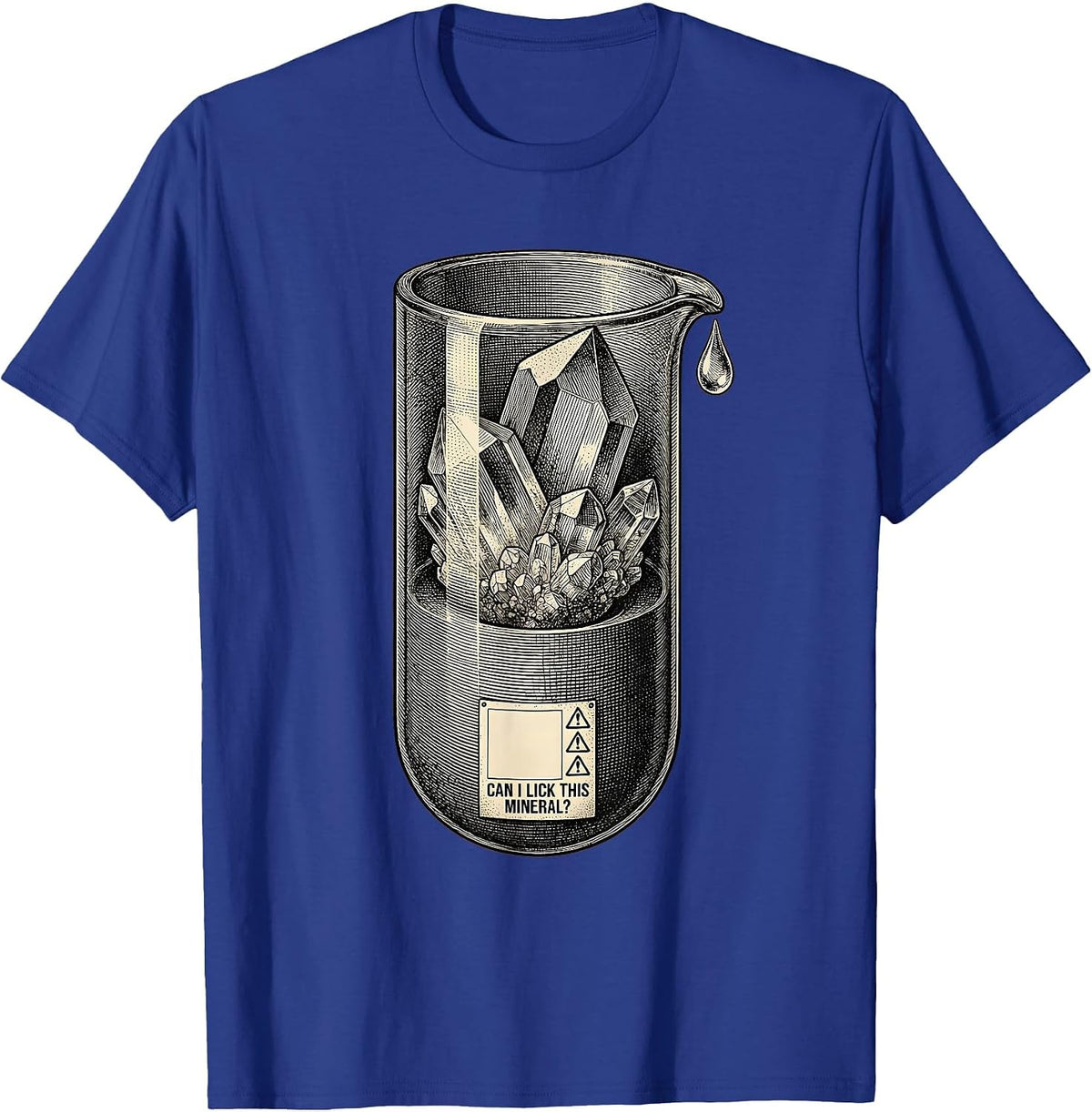 Can I Lick This Mineral Funny Periodic Table Chemistry T-Shirt - Royal Blue